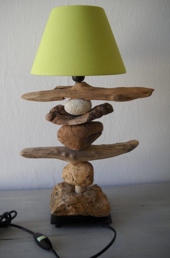 DIY lampe ikea en bois flotté