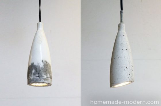 DIY comment fabriquer lampe lustre en béton