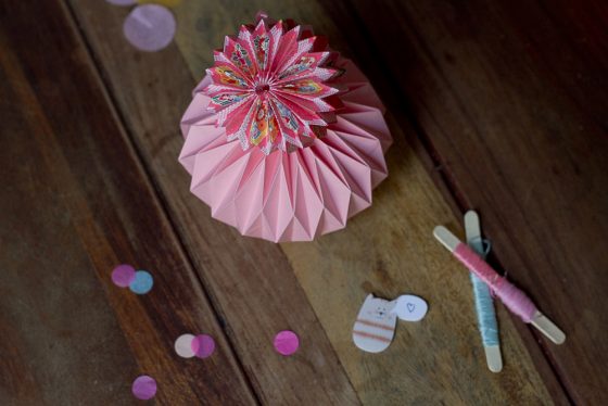 DIY origami boule de papier